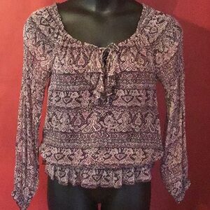 INC Silk Paisley Top Size 8